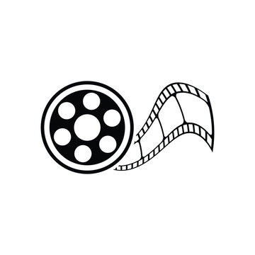 film strip logo icon design vector