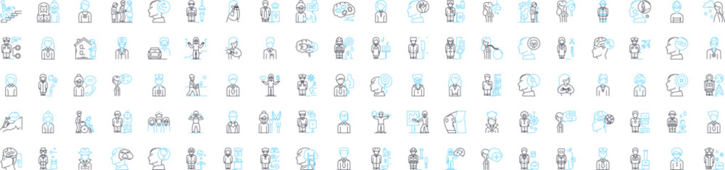 Globalization vector line icons set. globalization, internationalization, integration, unification, connectivity, interconnectivity, transnationalism illustration outline concept symbols and signs