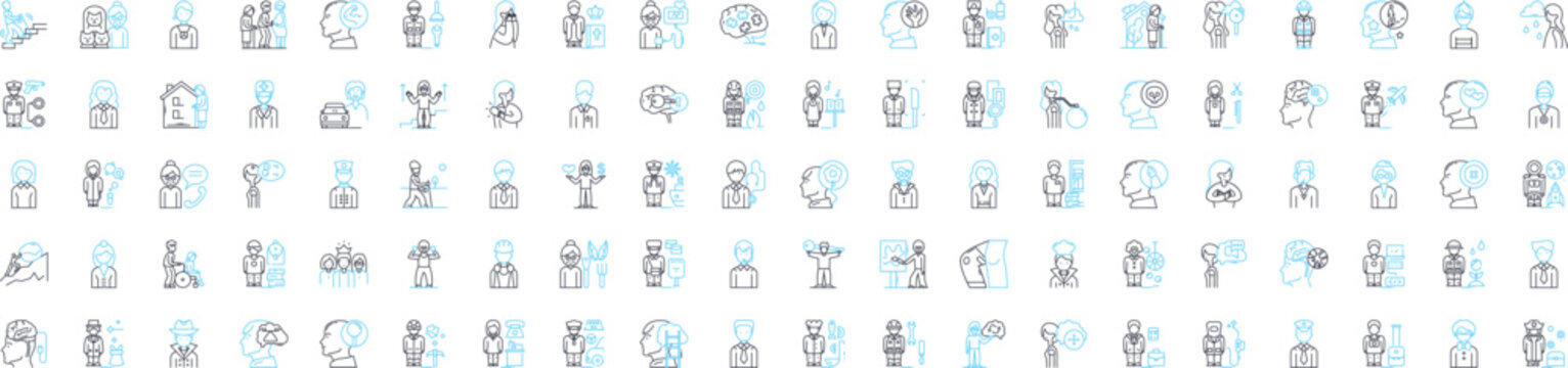 Globalization vector line icons set. globalization, internationalization, integration, unification, connectivity, interconnectivity, transnationalism illustration outline concept symbols and signs