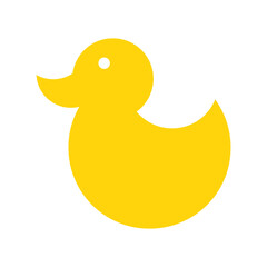 illustration of a children's toy rubber duck on a white background.