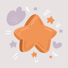 Vector illustration of star