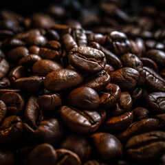 Naklejka premium Fragrant coffee beans. Generative AI.