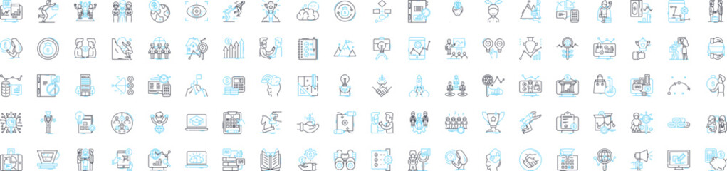 Statistics and charts vector line icons set. Statistics, Charts, Graphs, Plots, Histograms, Tables, Frequency illustration outline concept symbols and signs