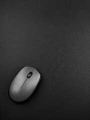 computer mouse on black background