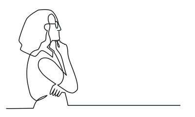 Woman thinking.
