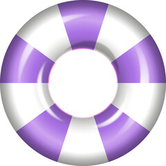 Obraz premium 3D Classic Striped purple white waterproof swimming ring summer rubber ring Swim Float