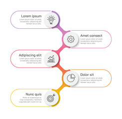 Modern vector infographic design template with 4 options.