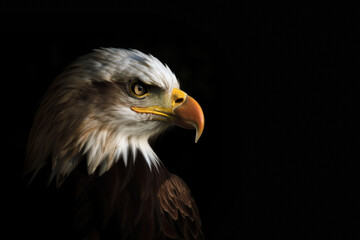 Obraz premium portrait of the eagle, Generative AI