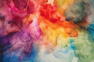 Abstract colorful painted Watercolor Background generative ai