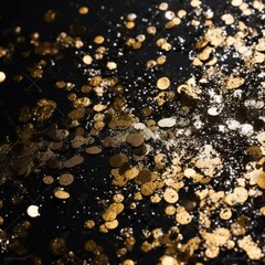Fototapeta premium Abstract background with black and gold glitter