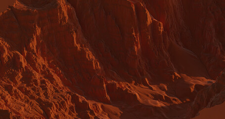 3D renders - front view - Abstract mountains