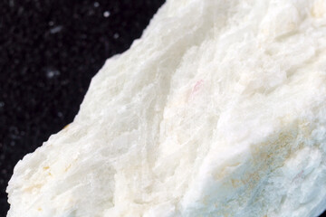 Fototapeta na wymiar Albite crystal mineral, close up macro. Lepidolite
