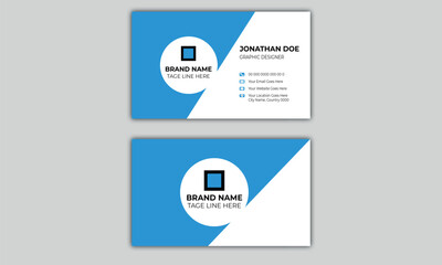Corporate Modern Business Card Design Template Creative and Clean Business Card Name Card Visting Card Simple Flat Vactor Design Vactor Illustration Print Template
