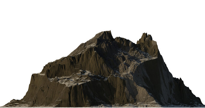 3D renders - mountains - landscapes - isolated PNG images
