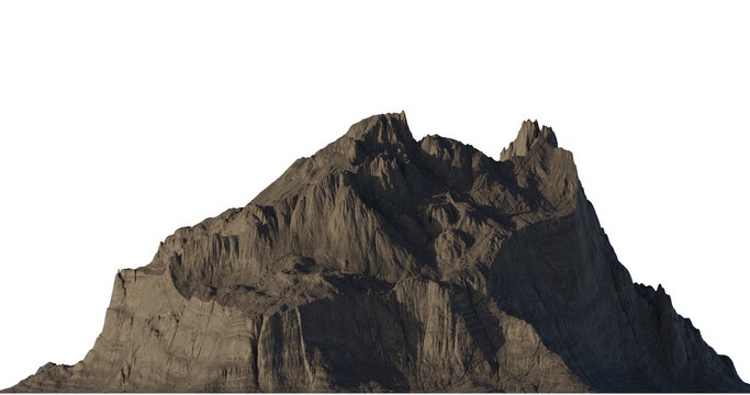 3D renders - mountains - landscapes - isolated PNG images