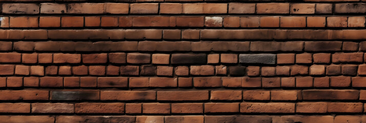 Seamless brick wall template texture. Amsterdam walls exterior. Wide. Generative Ai. Wall mockup.