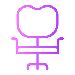 desk chair gradient icon