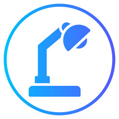 desk lamp gradient icon