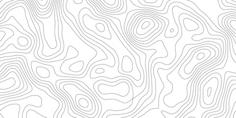 Fototapeta premium Topographic map background geographic line map with elevation assignments. Modern design with White background with topographic wavy pattern design.paper texture Imitation of a geographical map shades