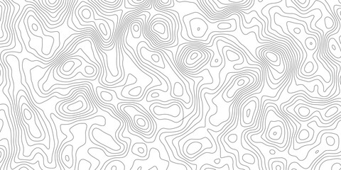 Topographic map background geographic line map with elevation assignments. Modern design with White background with topographic wavy pattern design.paper texture Imitation of a geographical map shades - obrazy, fototapety, plakaty