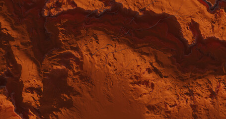 3d renders - mountains - landscapes - TOP view