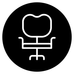 desk chair glyph icon
