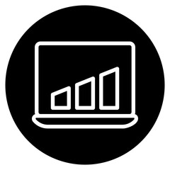 data analytics glyph icon