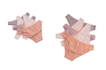 Fototapeta premium Women cotton panties isolated on white background.