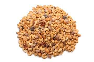 A group of almonds, pistachios, walnuts, macadamia, cashews.