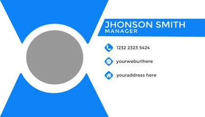 Blue modern business card design 