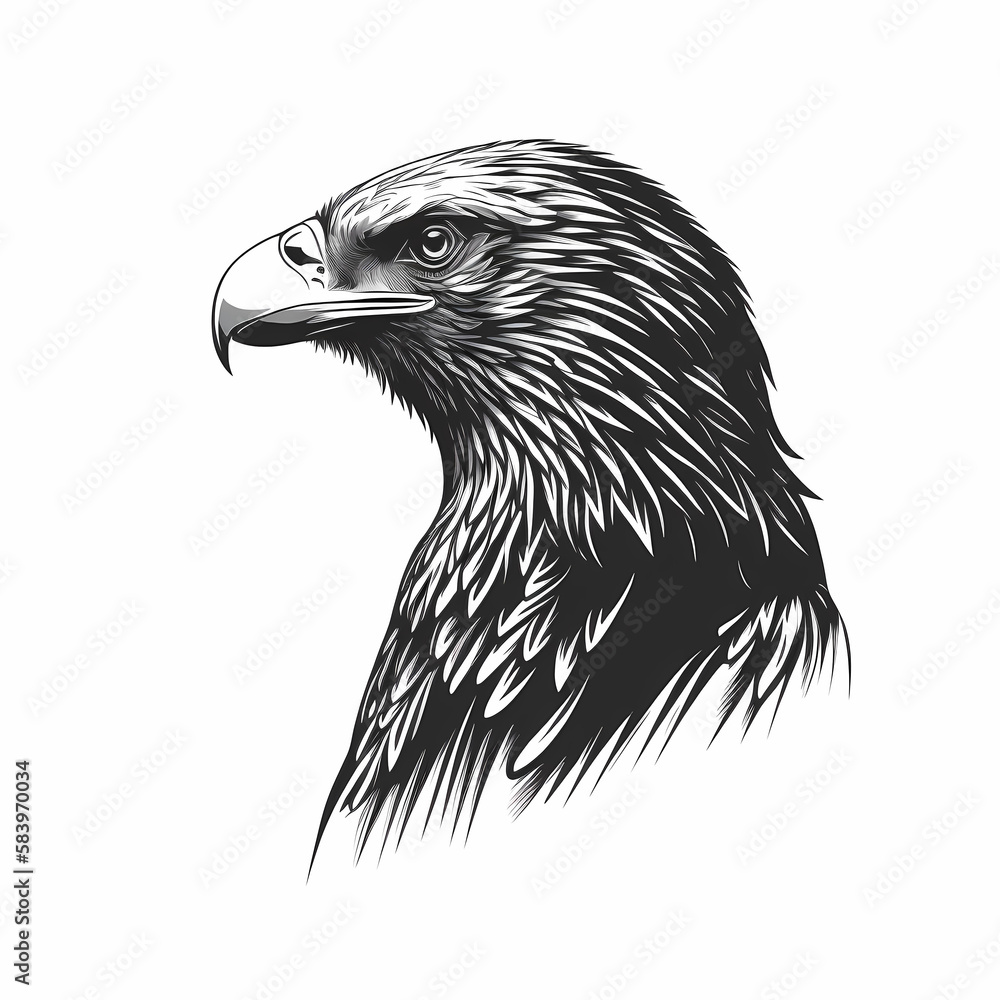 Poster eagle tattoo. generative ai