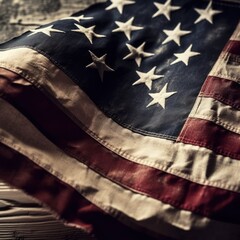 The history and meaning behind the us flag as an iconic American symbol, generative ai