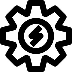 mechanic power black outline icon