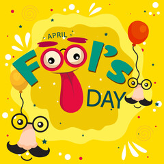 April fools day flat vector design