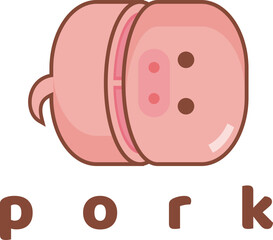 pork logo design vector art