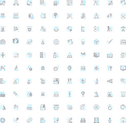 Biochemistry vector line icons set. biochemistry, metabolism, proteins, DNA, enzymes, amino acids, carbohydrates illustration outline concept symbols and signs