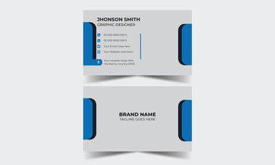 Corporate Modern Creative and Clean Business Card Design Template Name Card Visiting Card Simple Flat Vector Design
