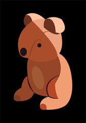Vector cute and fantastic animal character wall arts