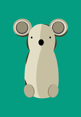Vector cute and fantastic animal character wall arts