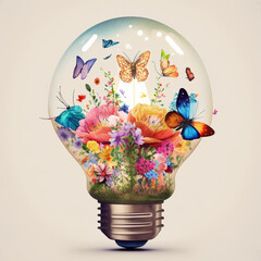 Fluttering-Friends-Exploring-the-Beautiful-Relationship-Between-Flowers-and-Butterflies Generative IA