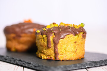 Tasty chocolate in a cupcakes