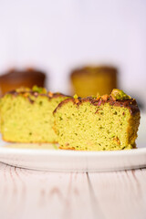 fluffy cut of an avocado cupcake