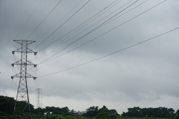 High voltage electricity distribution pole