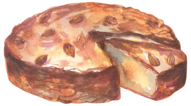 Tea Cake food illustration