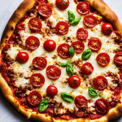 Delicious Hot Homemade Tomato Pizza Ready to Eat