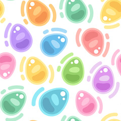 Easter Eggs Colorful Seamless Pattern