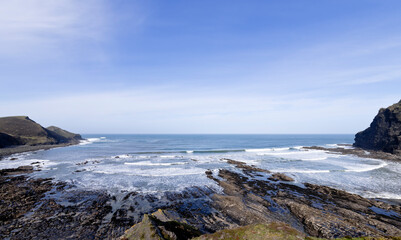 Spring morning at Crackington Haven, Cornwall, England