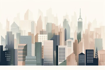 Stylish New York City Skyline Illustration