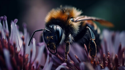 Close up of a bumblebee.generative ai