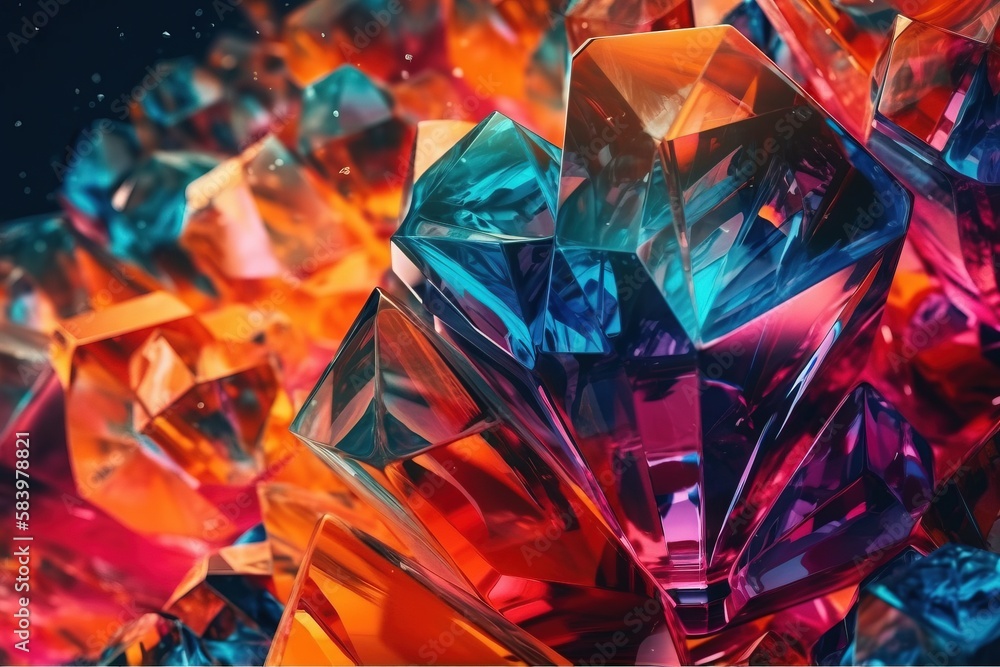 Poster a bunch of different colored diamonds on a black background with a caption that reads, what is the c